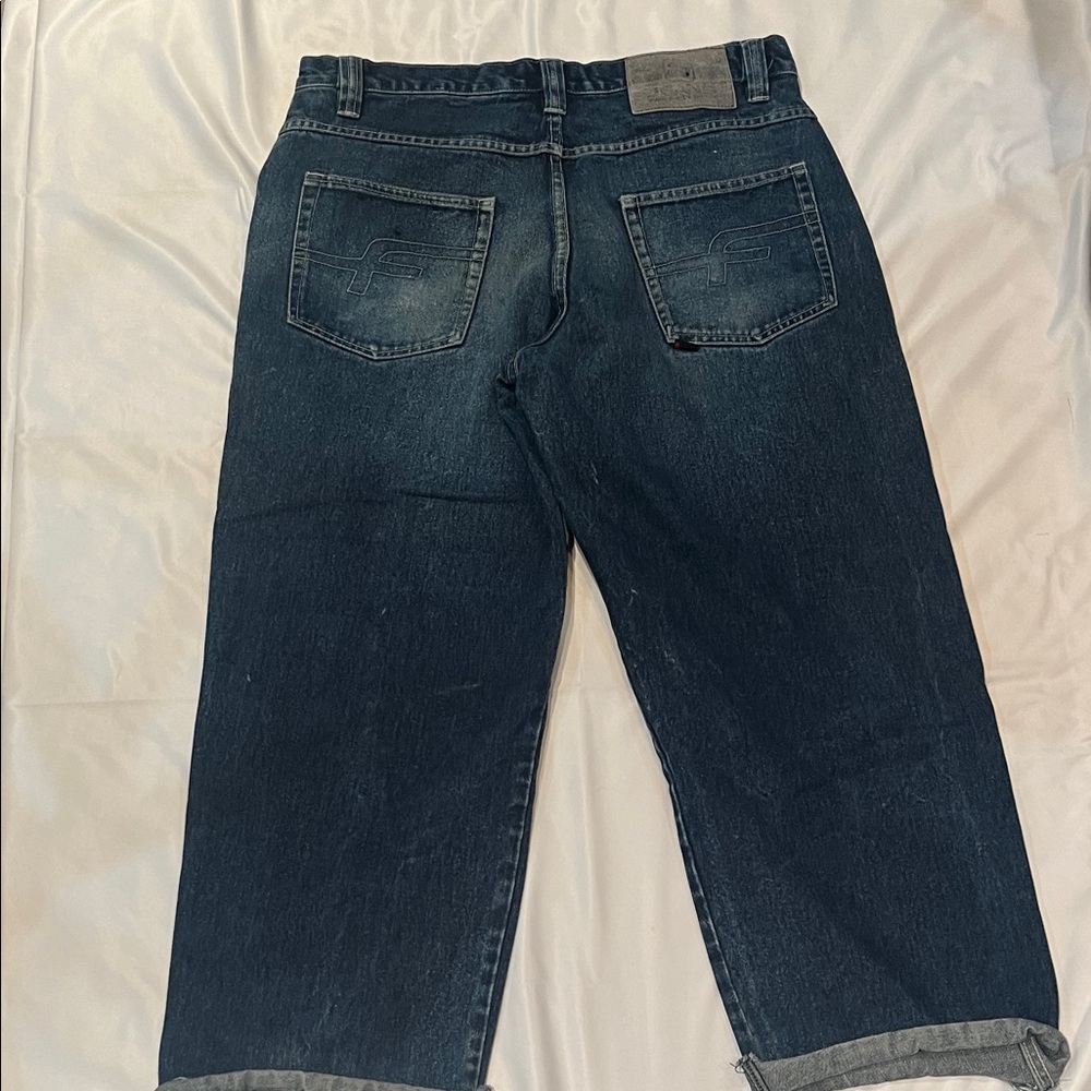 FUBU Dark Blue Relaxed Men's Jeans - Picture 7 of 7